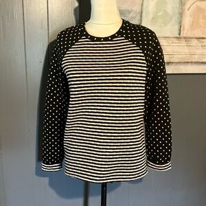 Boden size 6 tan and black top